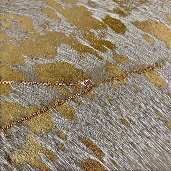 Gold Initial Necklace Letter Chainlink Card Tablet Greek Key Style F - Picture 3 of 3